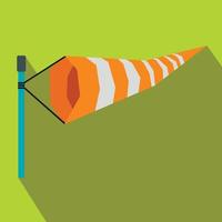 Windsock icon in flat style vector