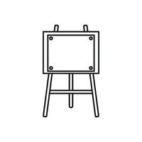 Wooden easel icon, outline style vector