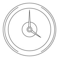 Fast clock icon, outline style. vector