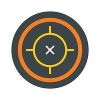 Riffle target icon, flat style vector