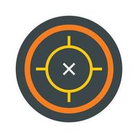 Riffle target icon, flat style vector