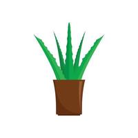 icono de planta de aloe, estilo plano vector