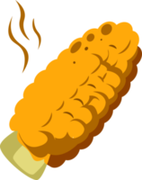 fresh and hot roasted grilled corn illustration png