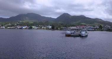 Panorama from above on the city of Portsmouth in Dominica video