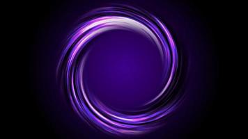 efecto de ilustración de luz abstracta púrpura, bucle de espacio de energía infinita formas de movimiento mágico láser, arte de brillo de potencia redonda, elemento de fondo de pantalla de curva fluorescente futurista gráfico infinito rayo remolino noche foto