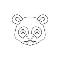 Head of panda icon, outline style vector
