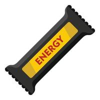 Energy bar icon, flat style. vector