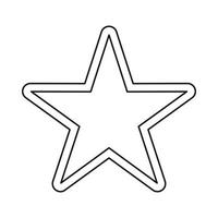 Star icon, outline style vector
