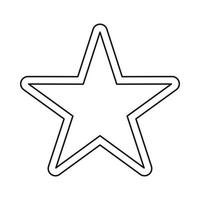 Star icon, outline style vector