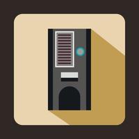 Coffee vending machine icon, flat style vector