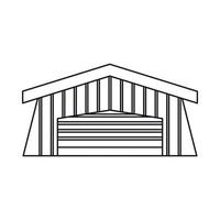 Barn icon, outline style vector