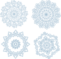 ensemble de flocons de neige décoratifs ajourés d'hiver. png