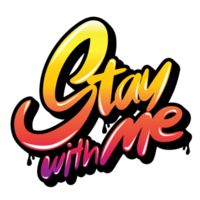 Free handwritten characters, text Stay with Me png