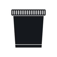 Trash can icon, simple style vector