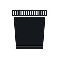 Trash can icon, simple style vector