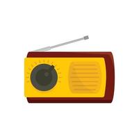 Manual radio receiver icon, flat style vector