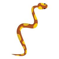 Snake icon, cartoon style vector