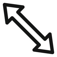 Cursor increase element icon, simple black style vector