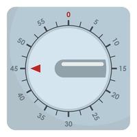 Mechanical timer icon, flat style vector