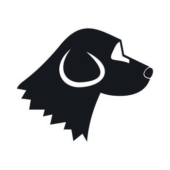 icono de perro beagle, estilo simple vector