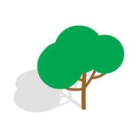 icono de árbol, estilo 3d isométrico vector