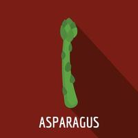 Asparagus icon, flat style. vector