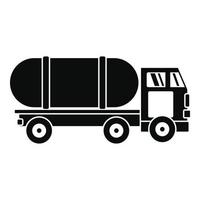 Tanker truck icon, simple style vector