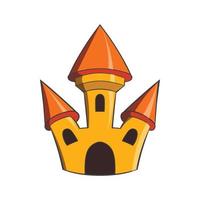 icono de castillo en estilo de dibujos animados vector