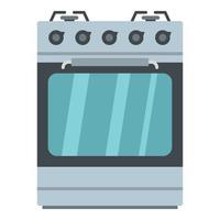 Small gas oven icon, cartoon style vector