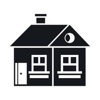 Large single-storey house icon, simple style vector