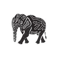 Elephant icon in simple style vector