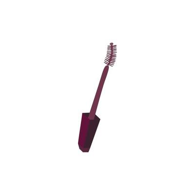 Makeup mascara brush icon, cartoon style