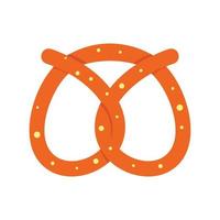Pretzel bakery icon, flat style vector