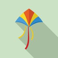 New kite icon, flat style vector