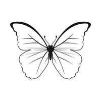 Butterfly icon, simple style vector