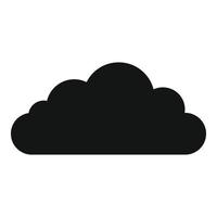 Bottom cloud icon, simple style. vector