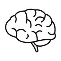 Brain power icon, outline style vector