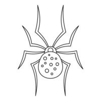 Spider icon, outline style vector