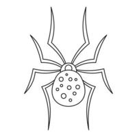 Spider icon, outline style vector
