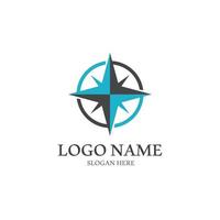 Compass logo template vector icon