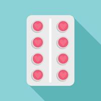 Contraception pill pack icon, flat style vector