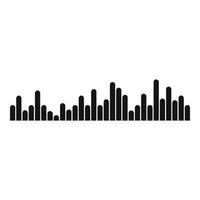 Equalizer vibration icon, simple black style vector