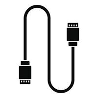 Charging vape cable icon, simple style vector