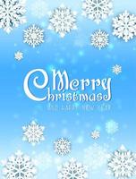 Vector Christmas snowflakes and lights banner decorative elements. Vertical orientation.