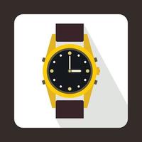 icono de reloj suizo en estilo plano vector