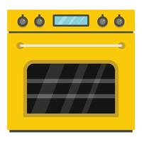 Big gas oven icon, cartoon style vector