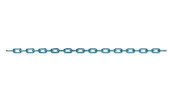 Metal chain links 3d rendering on Transparent background PNG