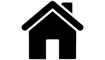 icono de inicio aislado sobre fondo transparente. símbolo negro para su diseño png