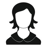 Woman user icon vector simple