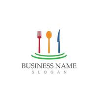 Spoon and fork logo and symbol vector image